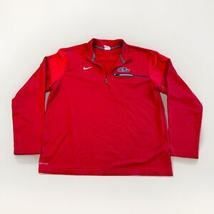 Nike‎ Dri Fit Jacket Mens XL Ole Miss Rebels 1/4 Zip Pullover Sweatshirt